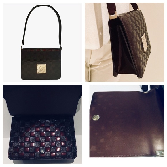 📌 SOLD 📌LOUIS VUITTON DAMIER BURGUNDY VERNIS BAG - Picture 8 of 8